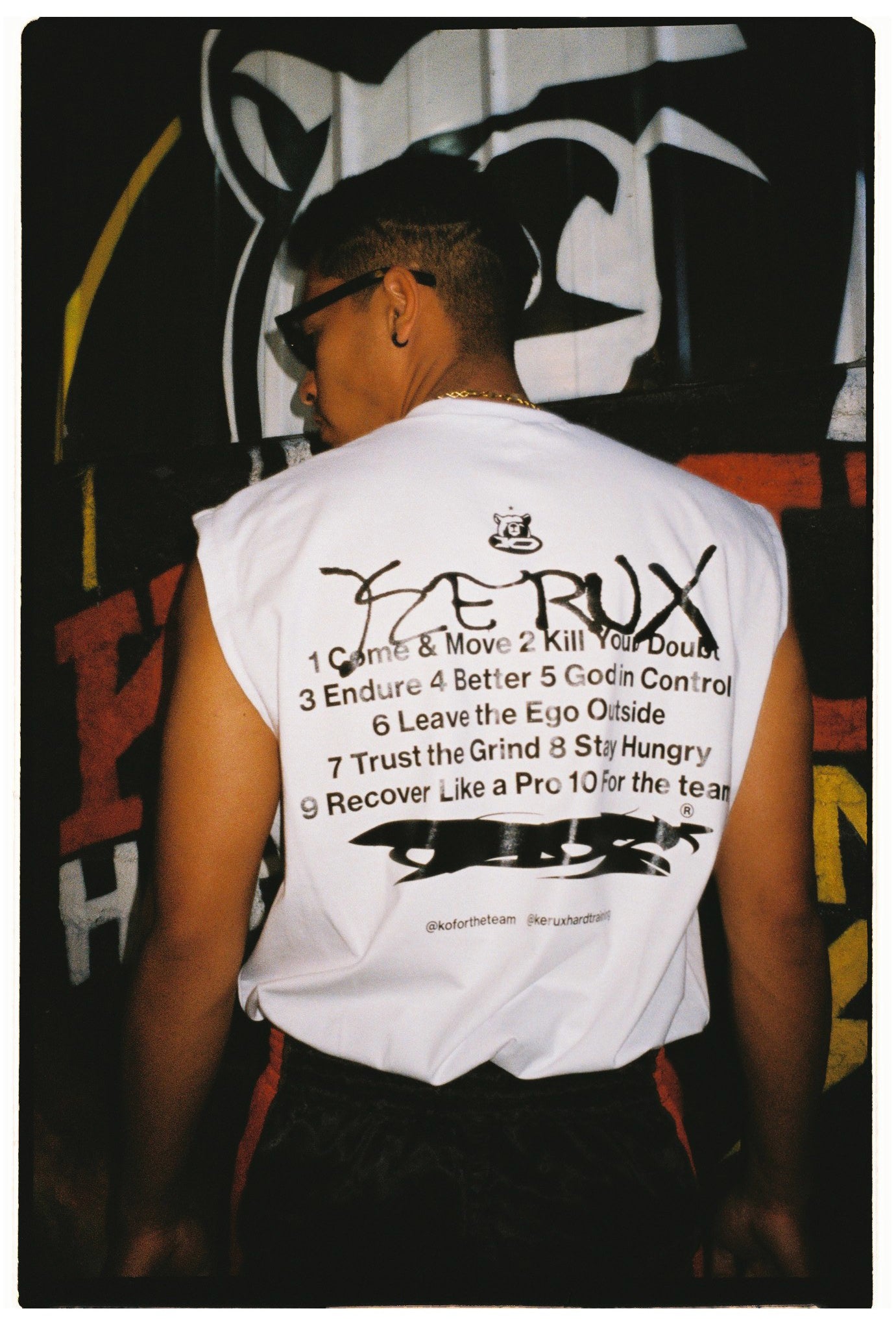 KO x Kerux — Sleeveless Tee Blanca