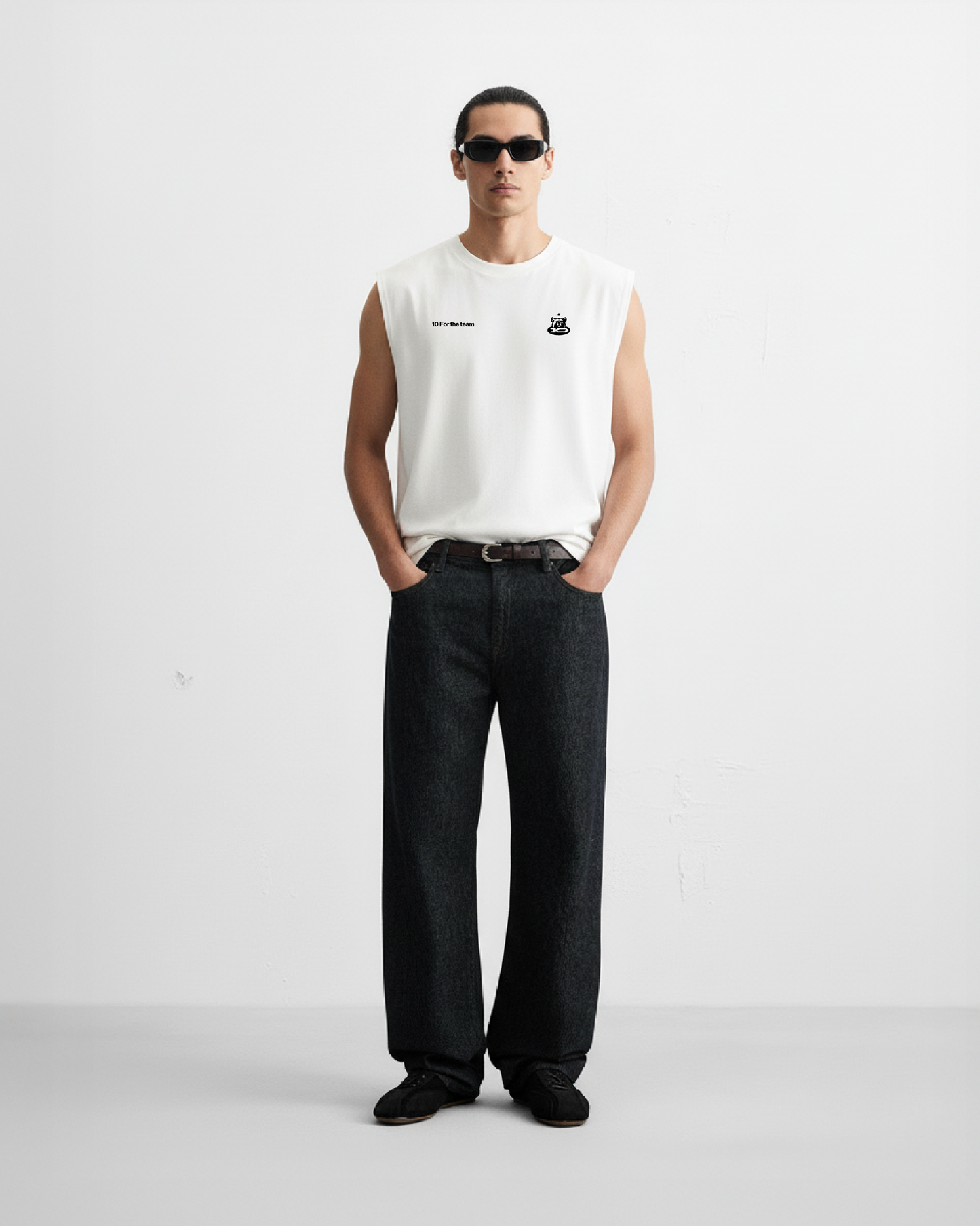 KO x Kerux — Sleeveless Tee Blanca